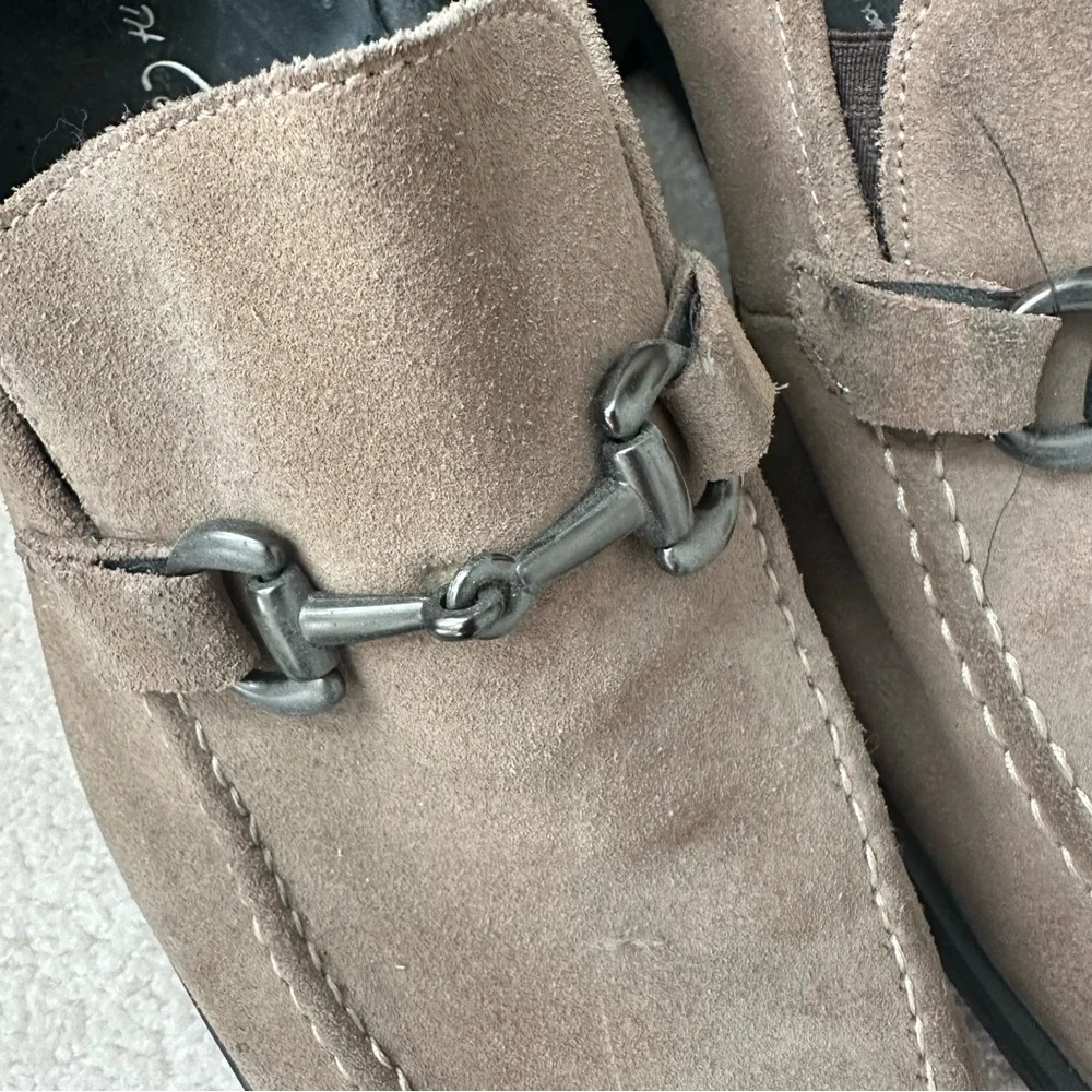 Kenneth Cole countdown 2 leather square toe loafers slip on shoe.